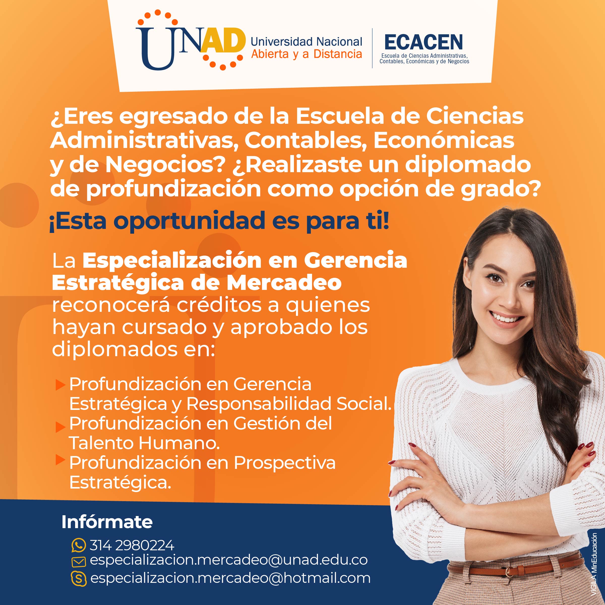 ¿Sabías que por cursar los diplomados de profundización como opción de grado de ECACEN te reconocen créditos académicos para posgrados de la escuela?