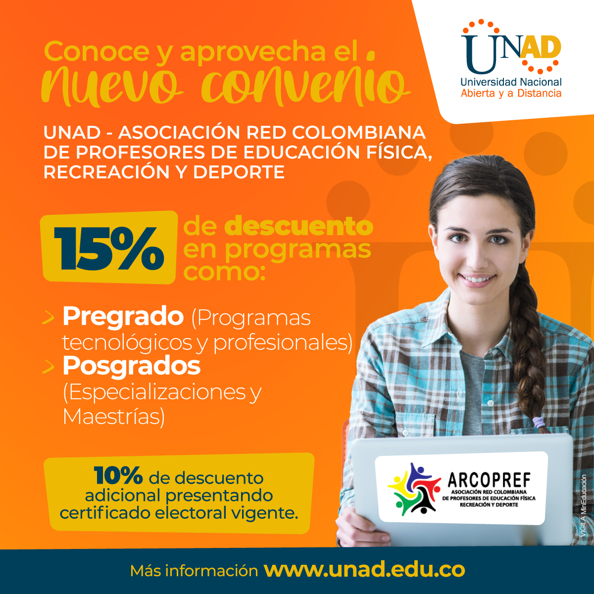 UNAD y ARCOPREF firman convenio para beneficiar a colombianos