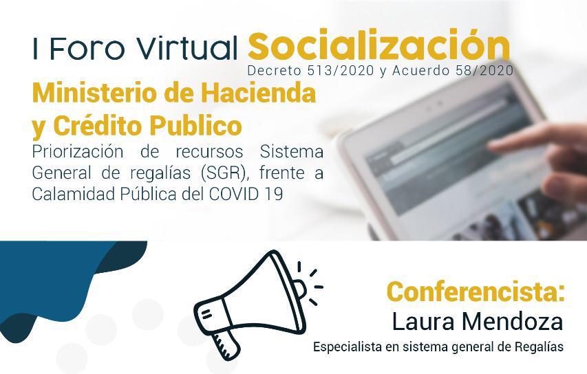 Con Éxito se desarrolló el primer Foro Virtual para socializar la inversión pública frente a  la COVID-19 en el Departamento del Atlántico