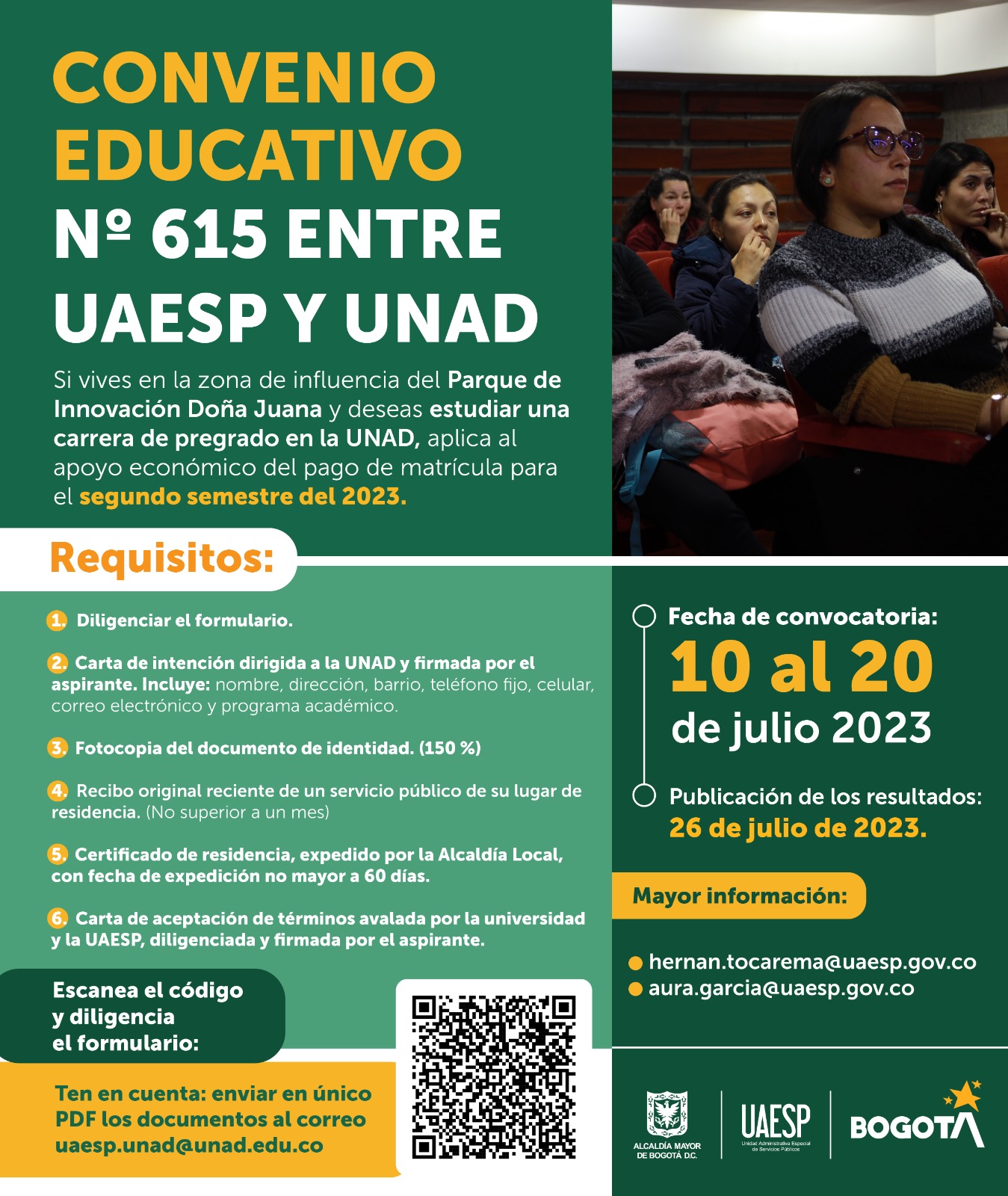 UNAD UAESP Convocatoria