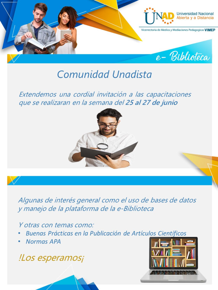 Participa de las capacitaciones que la UNAD tiene para ti