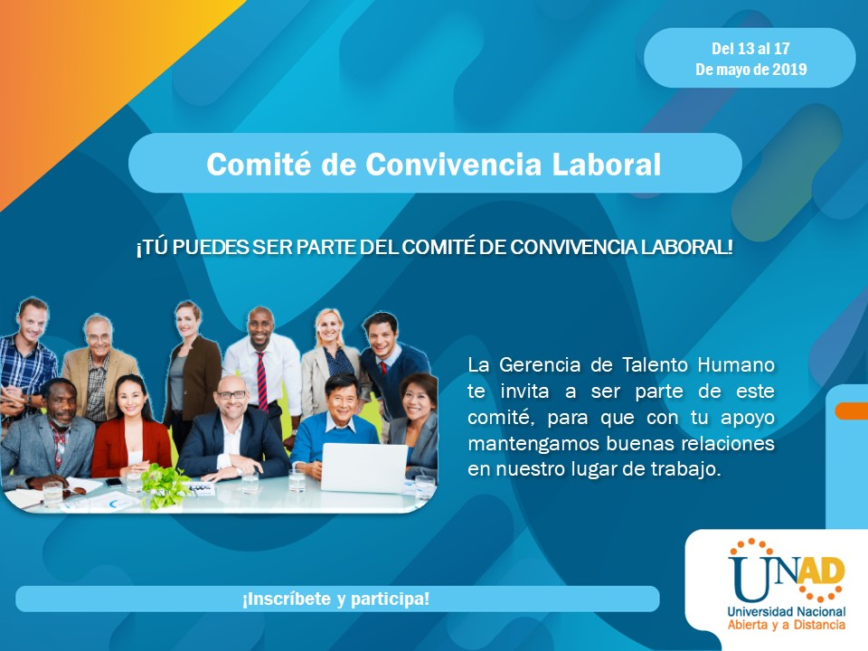 Inscripción convocatoria Comite Convivencia Laboral 2019-2021